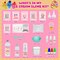 Mini Fluffy Ice Cream Slime Kit for Girls, 30+ Piece DIY Gift